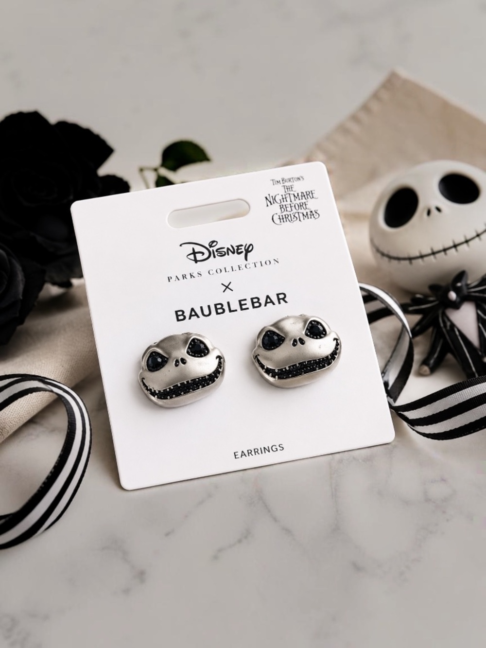 Disney Parks x BaubleBar Jack Skellington Earrings – NWT